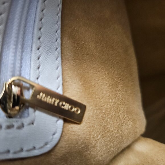 Jimmy Choo White Clutch with Gold Accents - Picture 15 of 16